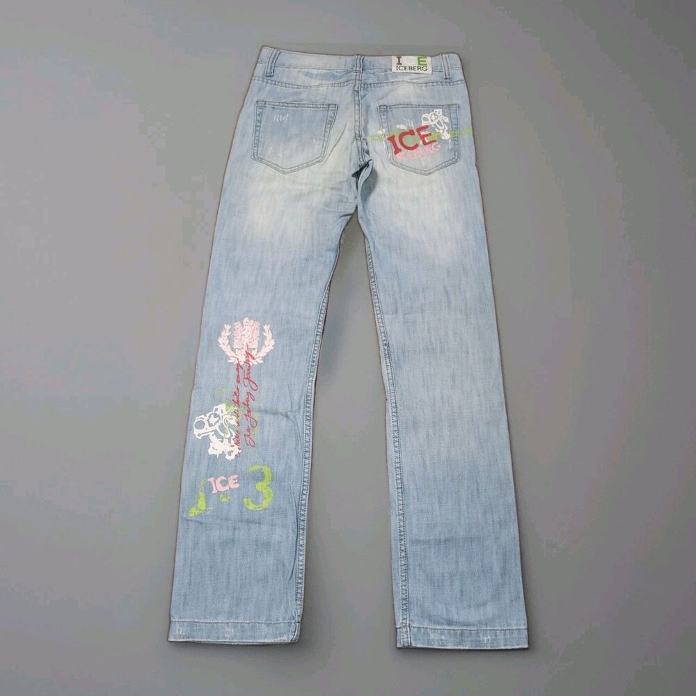 Vintage 2003 Iceberg Joe Cool Y2K Graffiti Jeans 29 - Picture 2 of 10